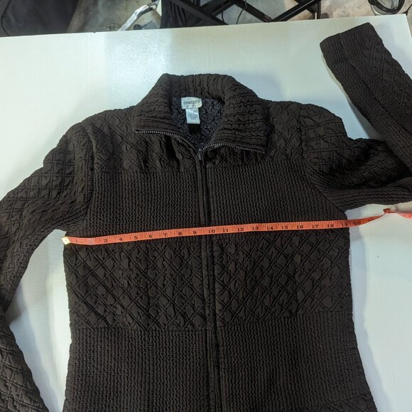 Chico's *Size 1 (See information below) Cocoa Brown Jacket - Picture 6 of 16